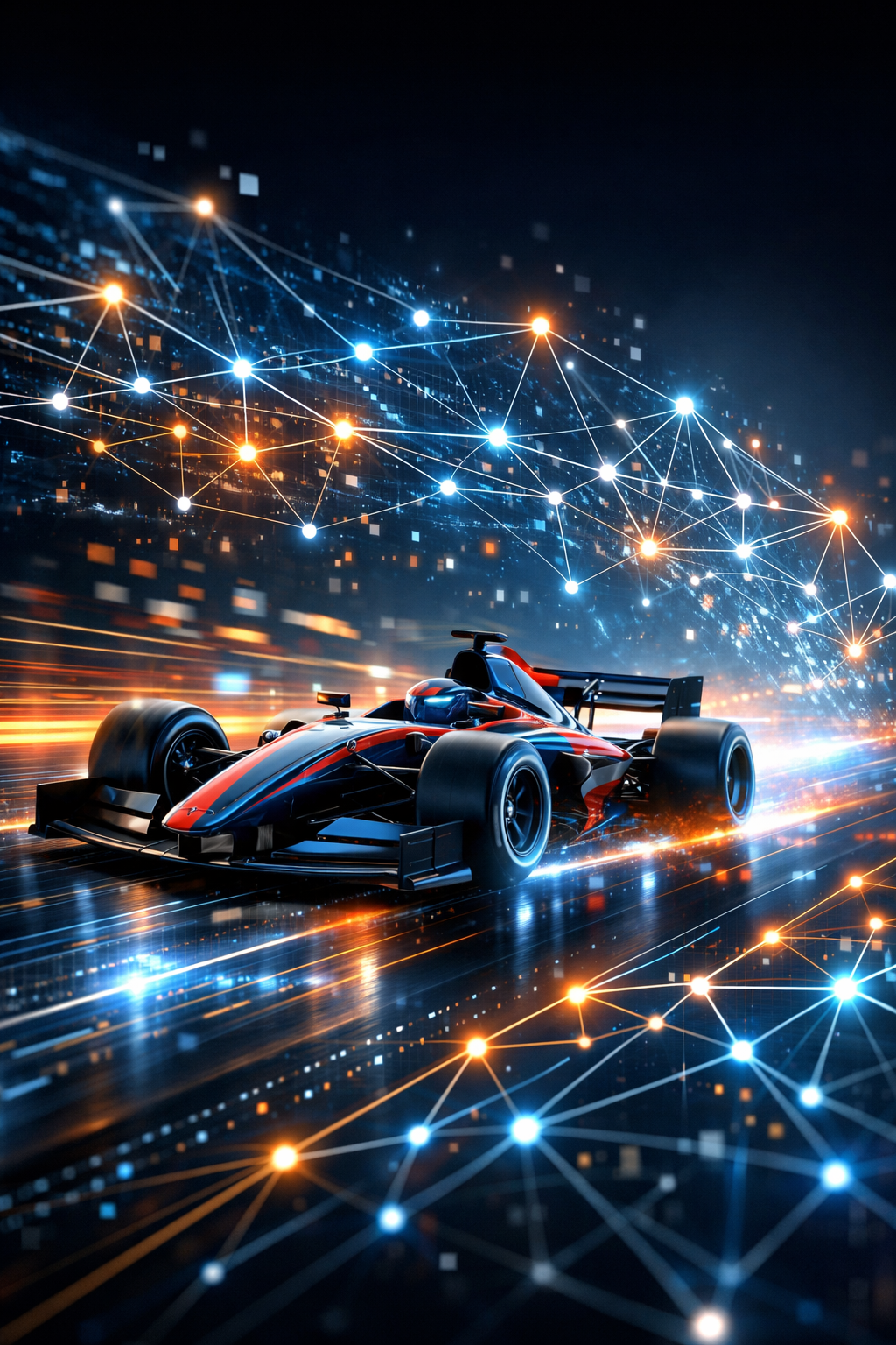 AI Race Car with Digital Network Connections